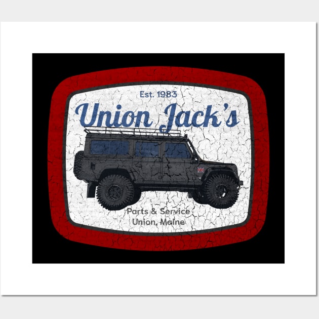 Union Jack's 4x4 - Land Rover (Distressed) Wall Art by NeuLivery